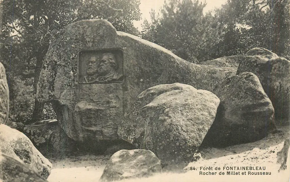 Forêt de Fontainebleau — Felsen von Millet und Rousseau — Unbekannter Verlag, n° 84 - Vorderseite